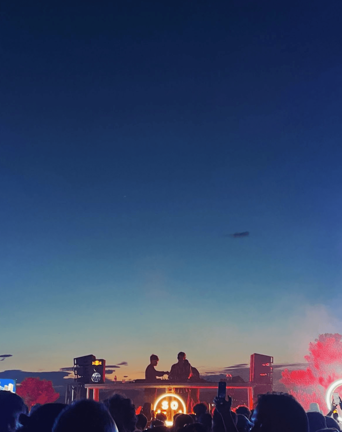 Rooftop party during golden hour